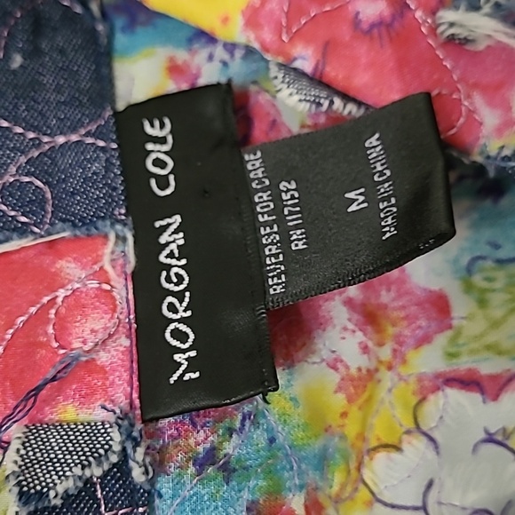 Morgan Cole Colorful Shacket with Denim & Embroidery size Medium - Picture 5 of 9